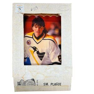 Jaromir Jagr Pittsburgh Penguins Vintage Wood 8x10 Photo Plaque NHL Man Cave 90s